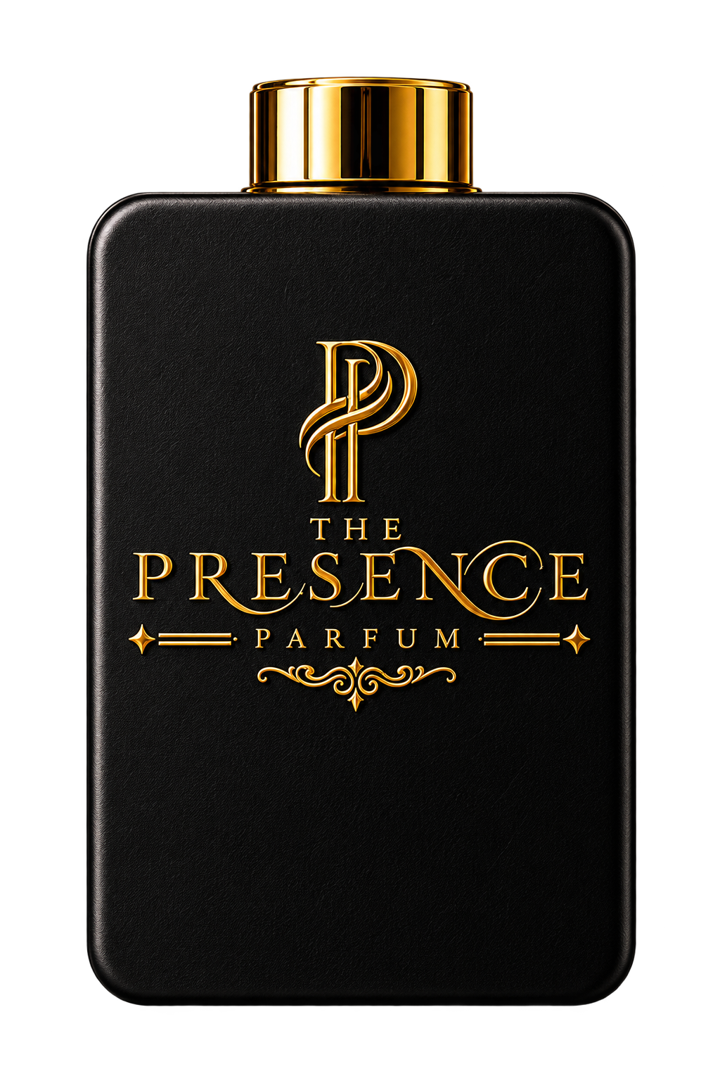 The Presence Parfum luxury black perfume bottle